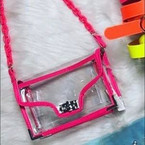 Beautiful pink plastic bag.